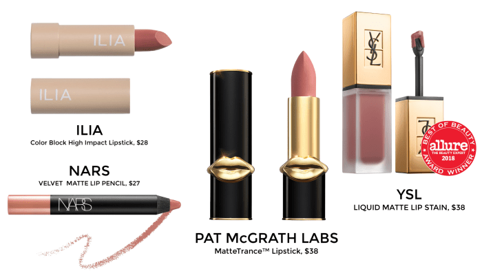 lip stick by ILIA, NARS, PAT McGRATH, YSL BEAUTY